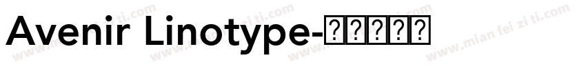 Avenir Linotype字体转换